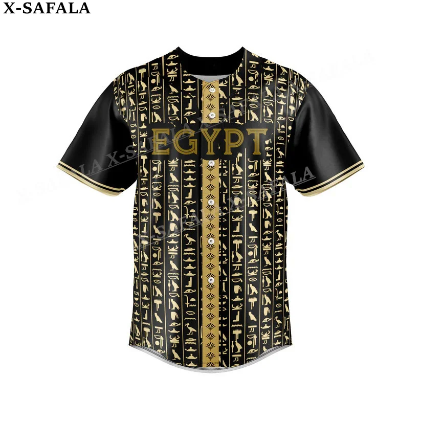 Egypt Love Country Flag Coat Of Arms Egypt 3D Printed Baseball Jersey Shirt Men's Tops Tee Oversized Streetwear Jersey-2