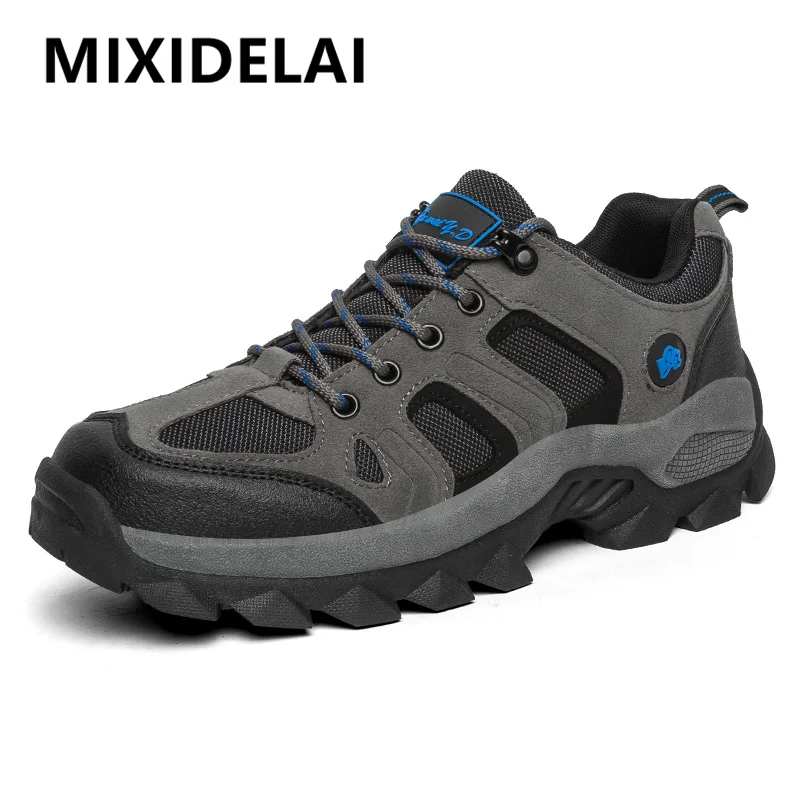 Spring Casual Shoes Men Breathable Comfortable Lace Up Walking Shoes Autumn Classic Outdoor Sneakers Thick-Soled Hiking Shoes