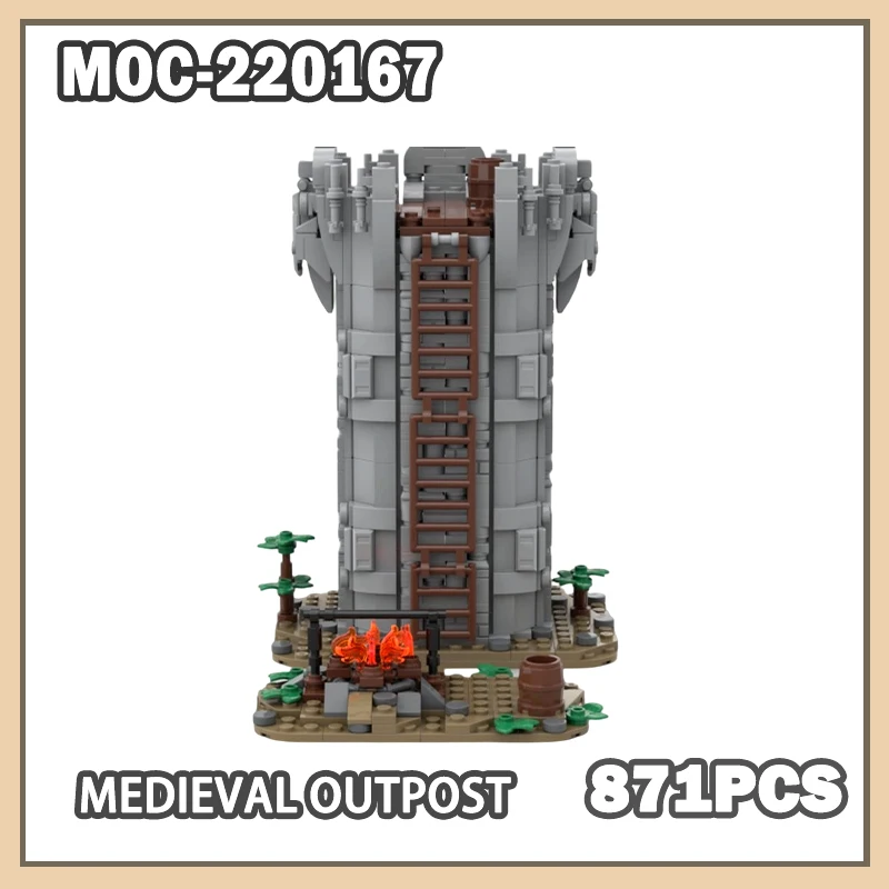 

MOC-220167 Medieval Outpost Building Block Assembly Of Medieval Castle Tower Defense Models In Europe XMAS KIDS Diy GIFTS 871PCS