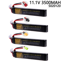 11.1V 3500mAh Water Gun 5020120 upgrade LiPo Battery For Airsoft BB Air Pistol Electric Toys Gun Parts T/Small Tamiya Plug 130mm