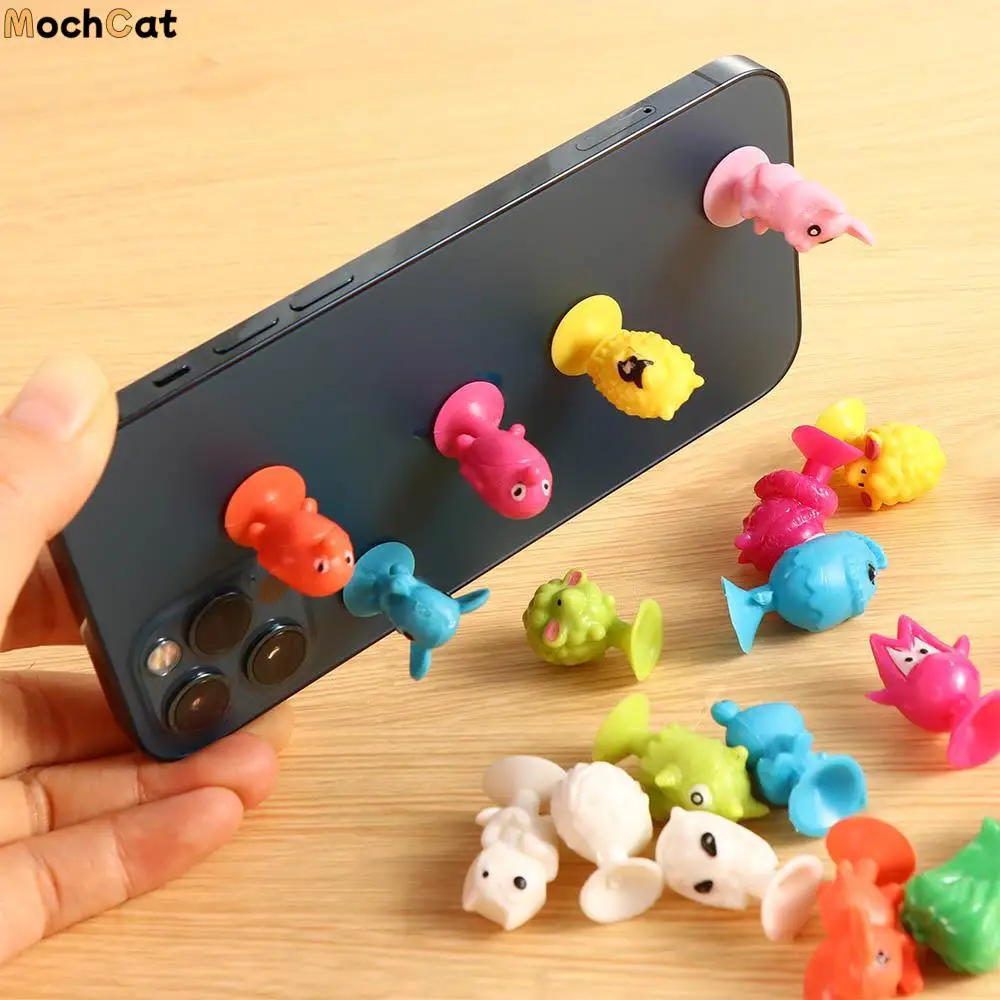 

Funny Animal Action Figures Cupule Suckers Mini Doll Silicone Suction Cup Toys Capsule Model Suction Cup Puppets Sucker Dolls