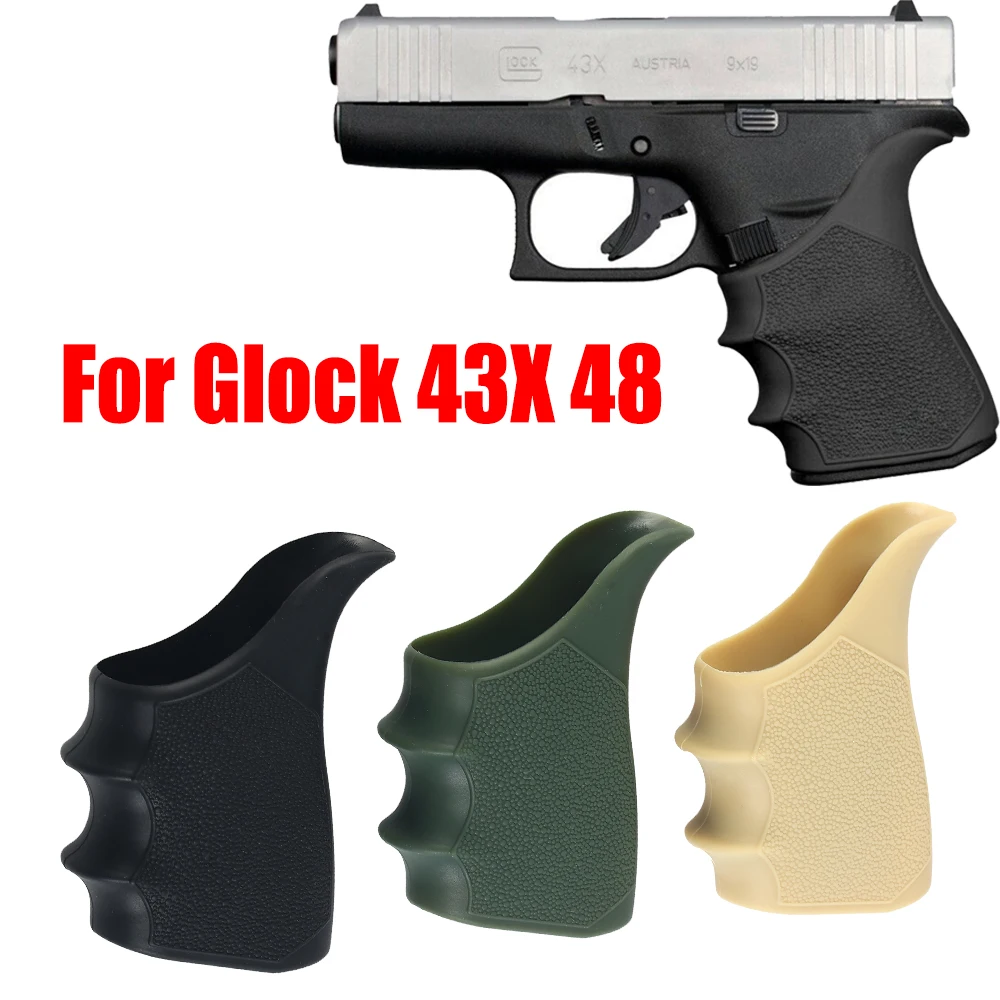 Tactical Glock 43X 48 Rubber Grip Sleeve Specifications Handgun Rubber Cover Anti-slipubber