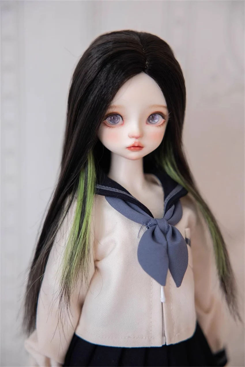 BJD/SD Doll wig Two-tone  wig Milk silk long straight hair 1/3&1/4 BJD Doll Accessories (no doll)