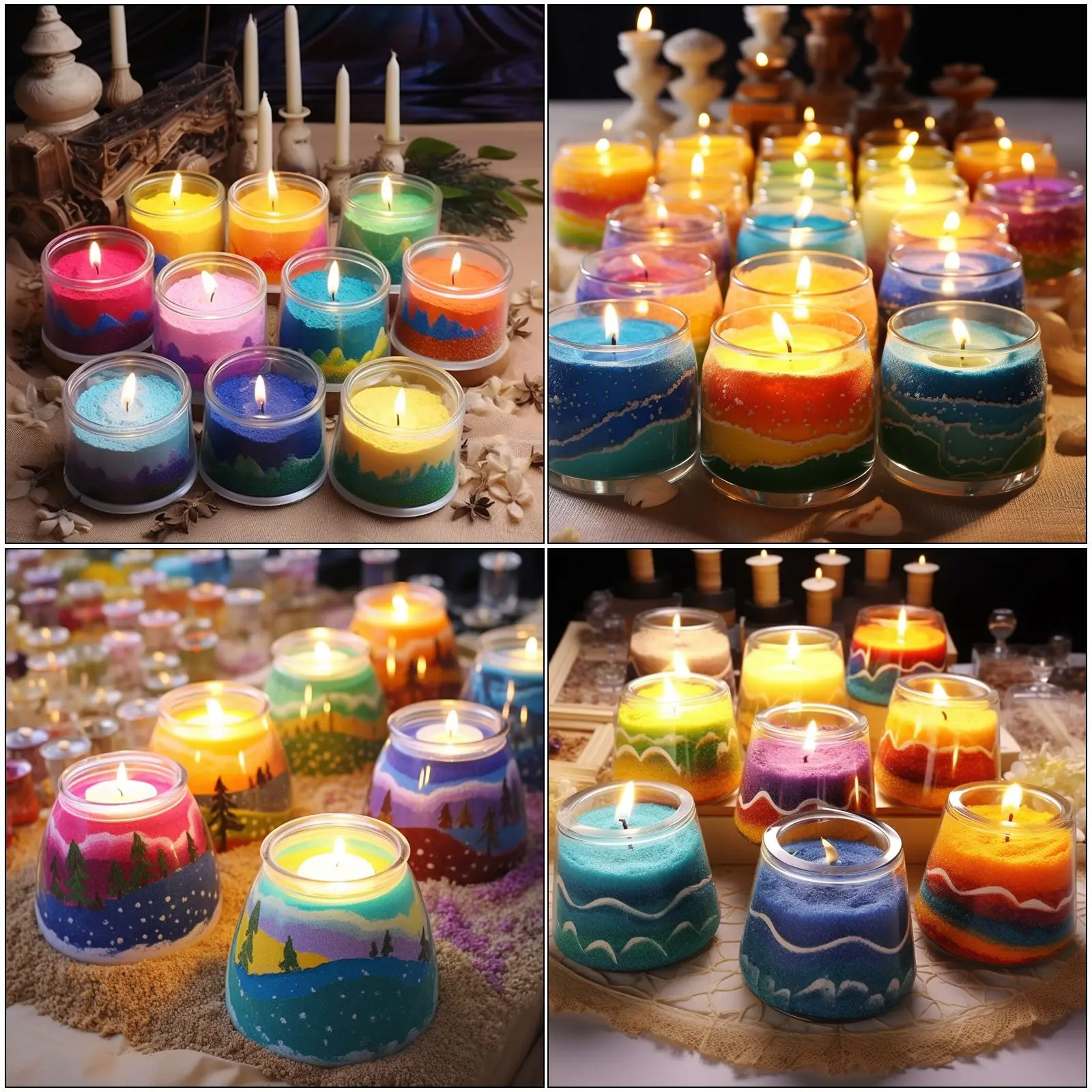 1KG/500G Combustible Sand Handmade Candle Wax DIY Material Home Decoration Making Supplies Family Festival Gift Home Supplies