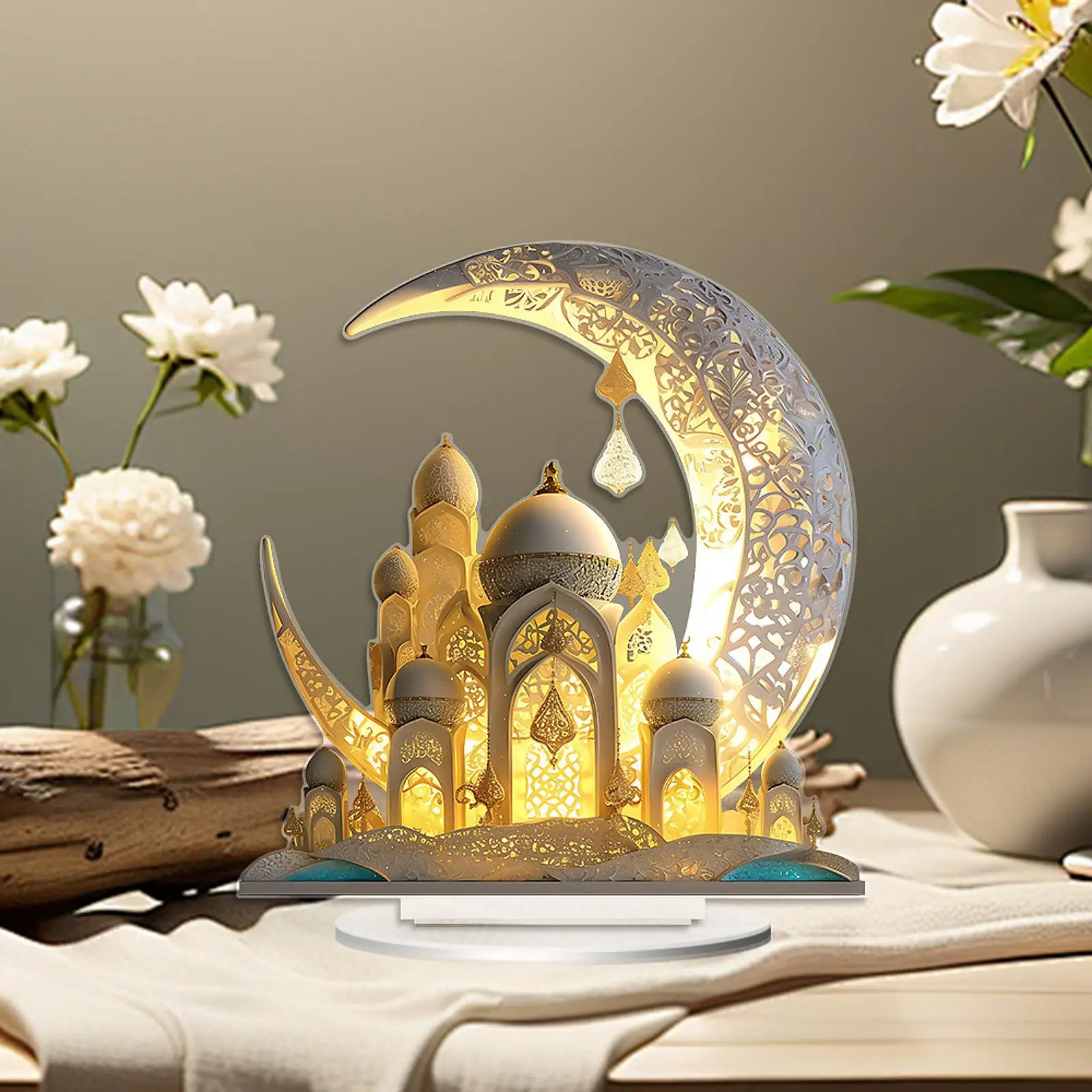 

Церковная статуя, акриловый акриловый дом для офиса, гостиной, столешницы