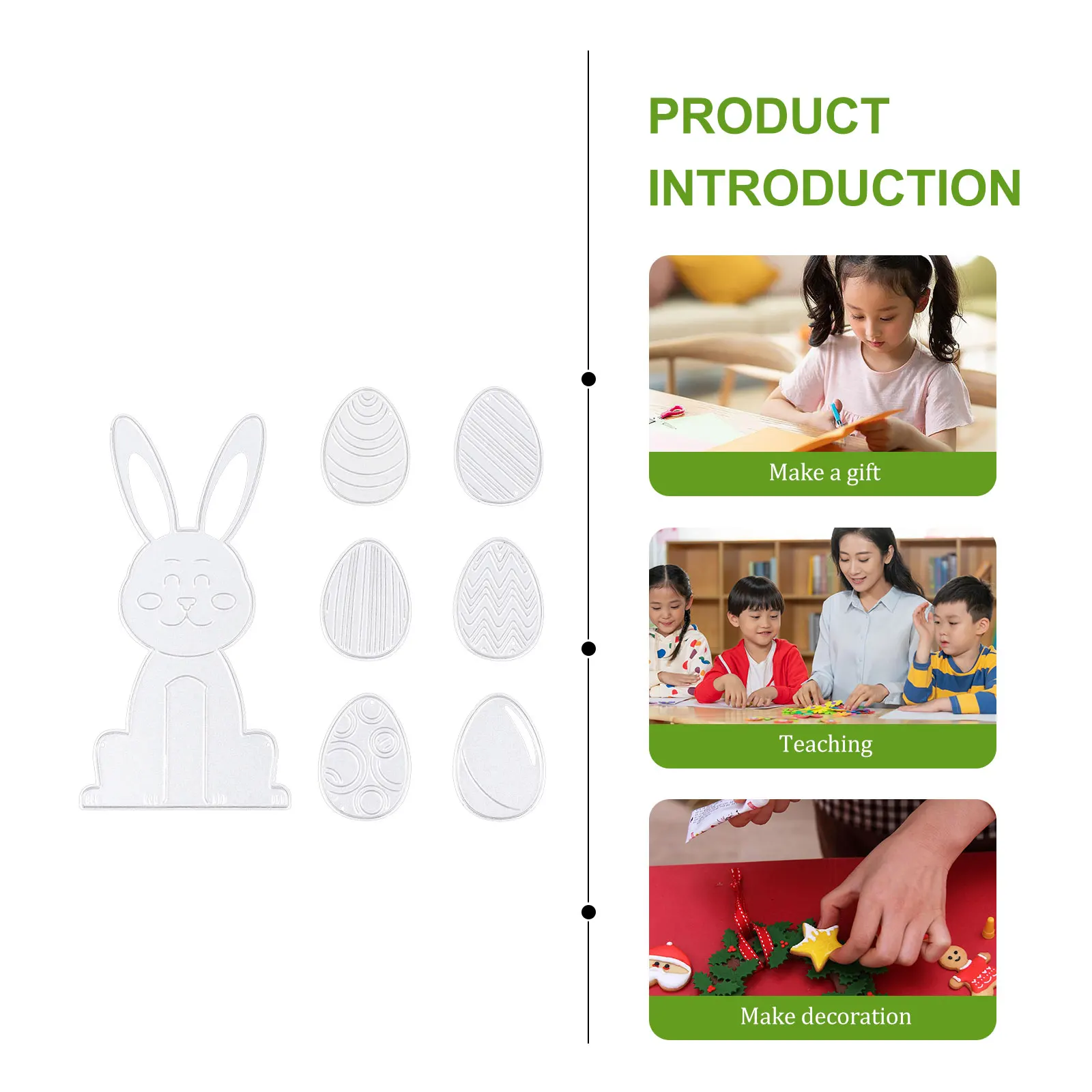 

Rabbit Embossing Carbon Steel Cutting Easter Craft Mold Diy Embossing Dies DIY Dies Mold Storage Jar Decor Easter Cutting