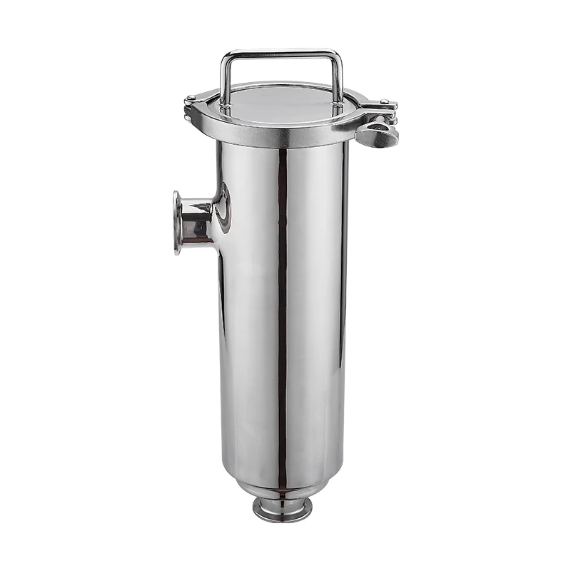 19mm 38mm 51-102mm Stainless Steel Sanitary Angle Clamp Duplex Filter Quick Fit Pipe for Water Supply