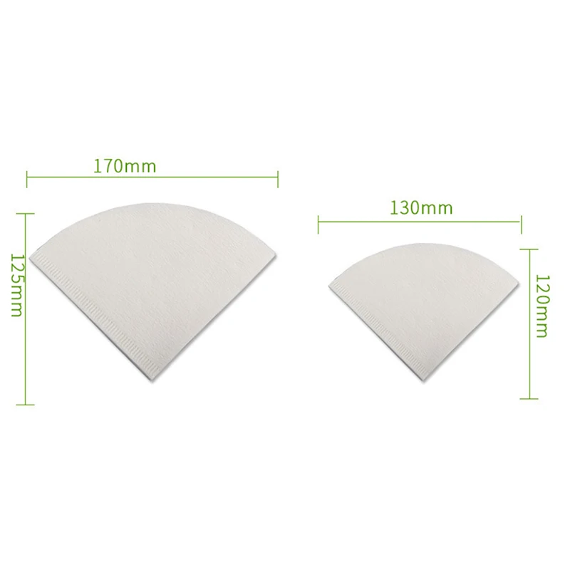 50pcs Cone-Shape Drip Coffee Powder Filter Papers Coffee Cup Replacement Filters Tea And Coffee Tools Kitchen Accessory