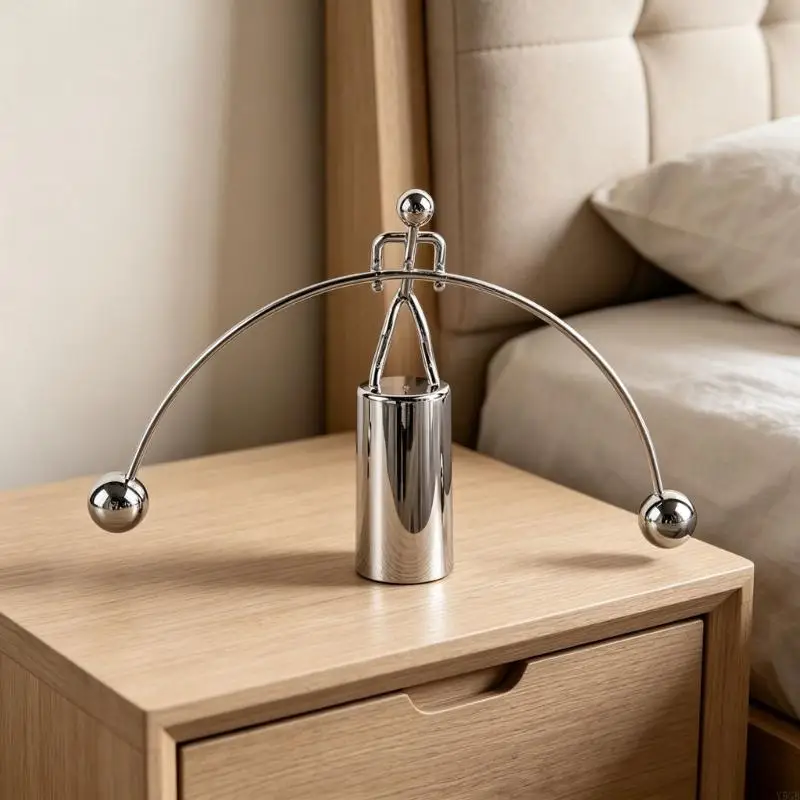 Metal Balance Toy Balancing Tumblers Toy Kinetics Art Balance Decompressive Science Psychology Home Office Desk Decors Y5GB