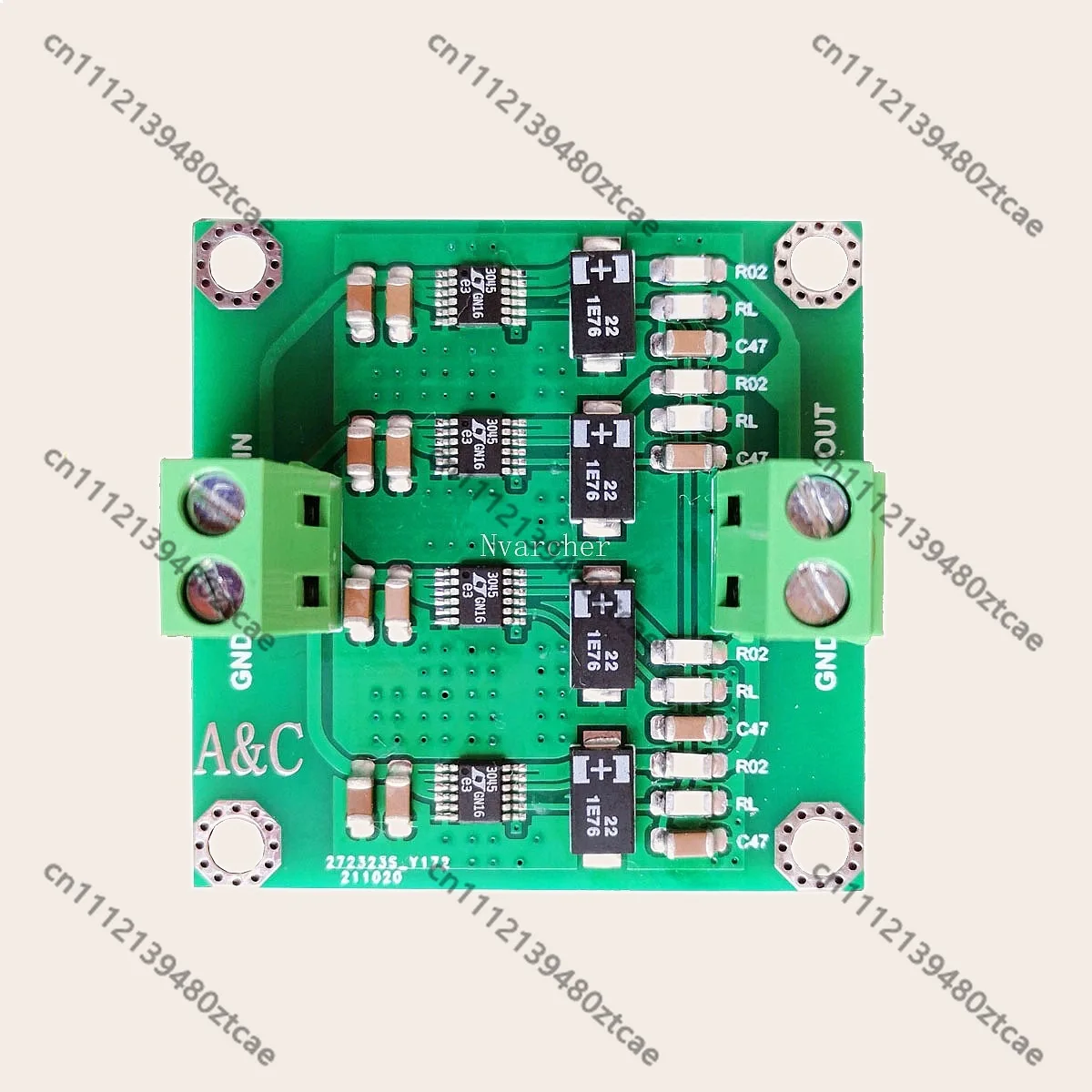 Nvarcher 4 Parallel 2A LT3045 Low Noise Linear Regulated Power Supply Module for DAC Board