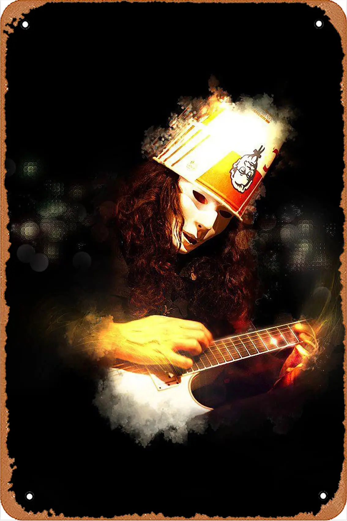 Buckethead плакат постер музыкальной группы (9) металлический знак, винтажные кухонные знаки, Настенный декор, забавные жестяные знаки, украшения для бара, художественный плакат