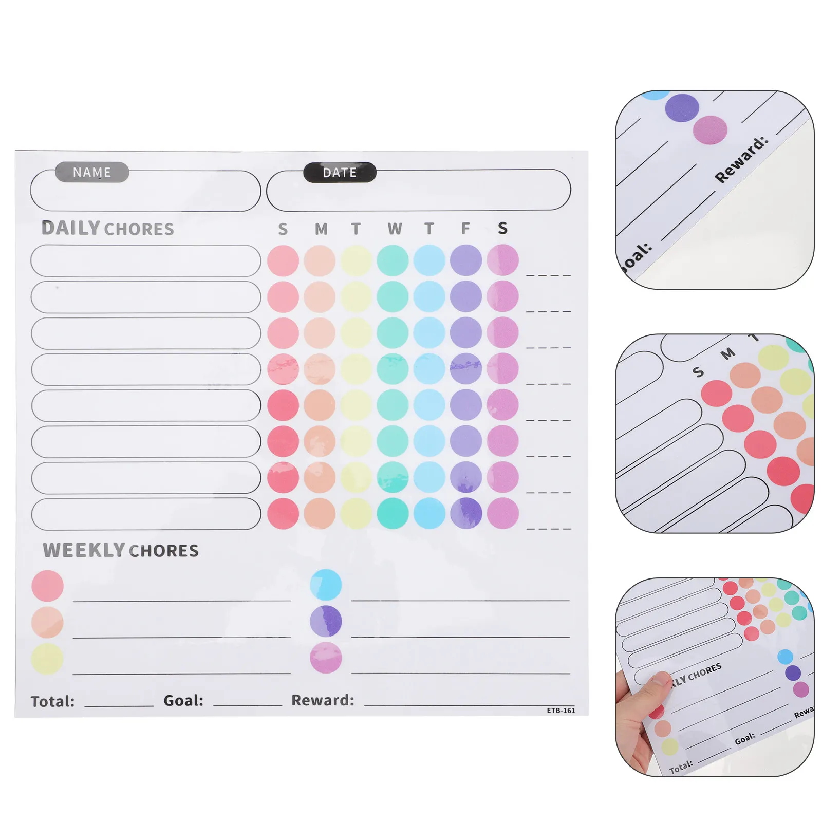 Magnetic Planning Board for Refrigerator – Reusable Message Board, Kitchen Schedule Planner & Memo Organizer
