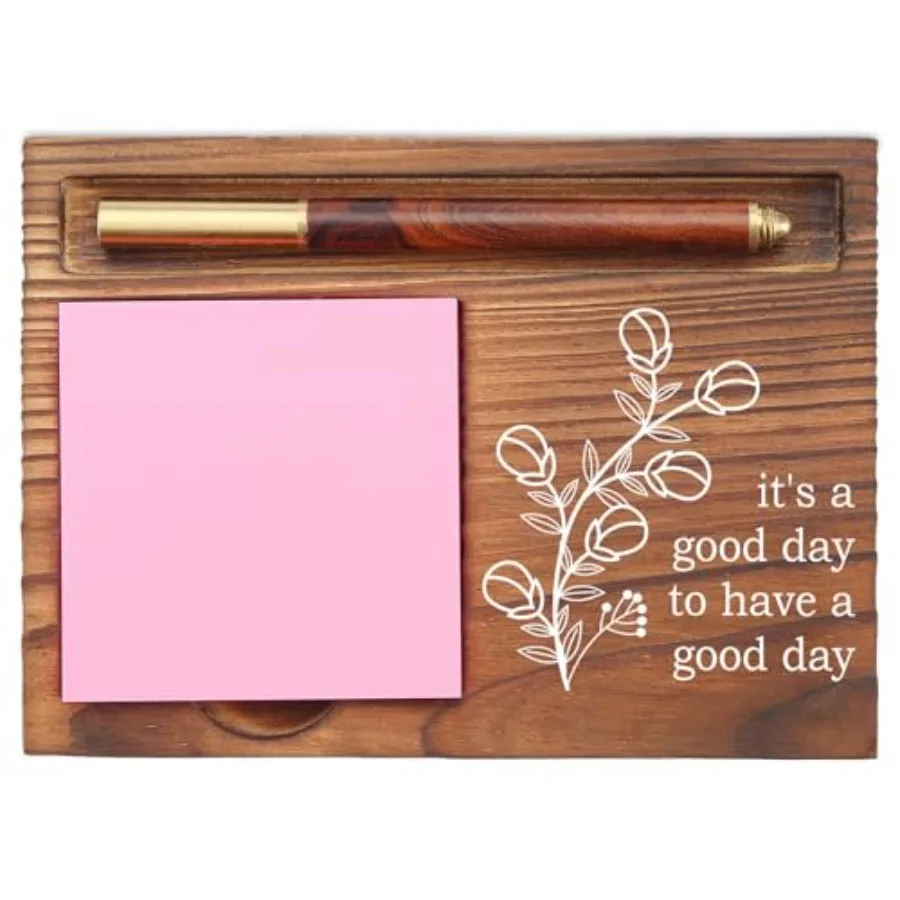 

Sticky Note Holder, Positive Desk Organizer for Work, Motivational Office Gift for Coworkers, Friends, Teachers, Self-Stick Not