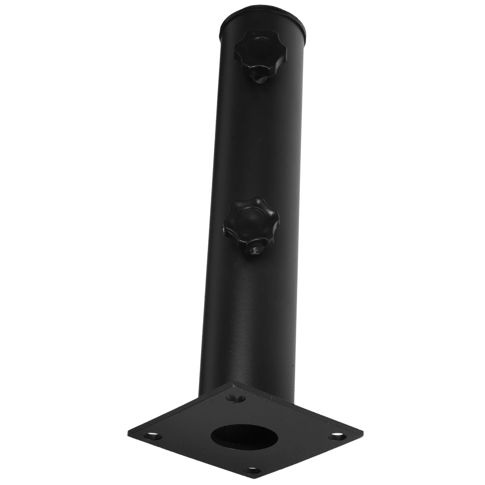 

Outdoor Umbrella Base Heavy Duty Stand Flat Parasol Bracket Iron Deck Beach Tube Adjustable Fit Thickened Metal Construction