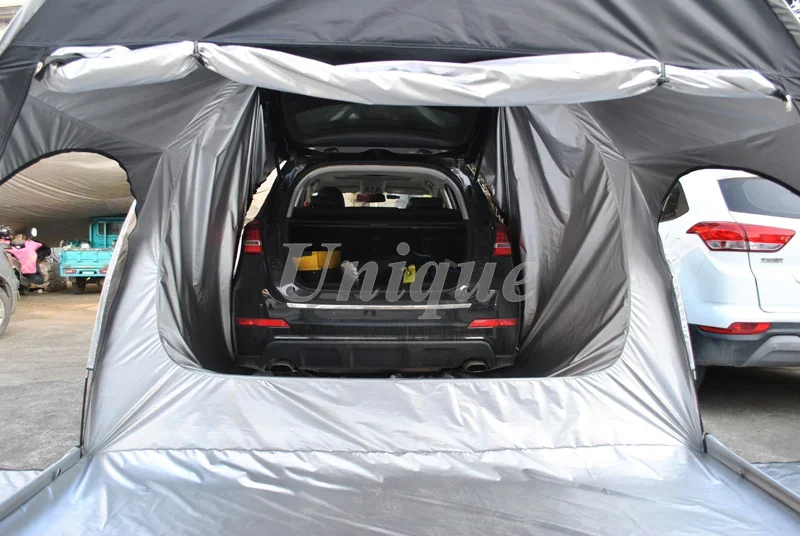 SUV Car Rear Extension Tent with Canopy, Self-Driving Tour Wilderness, Anti-Mosquito Sunshade, Car Trunk Tent