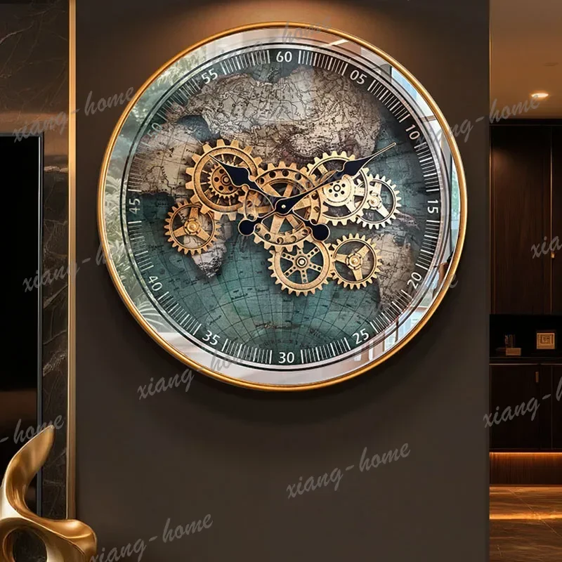 PG Minimalist Simple Wall Clocks Quartz Restaurant Round Silent Aesthetic Clock Wall Aesthetic Interior Interior Home Decoration
