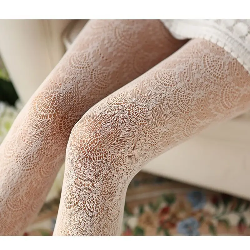 Eyelash Lace Spring/summer Day System Retro Dark Lolita Pantyhose Girl Girl JS Anchovy Tail Lace Mesh Socks