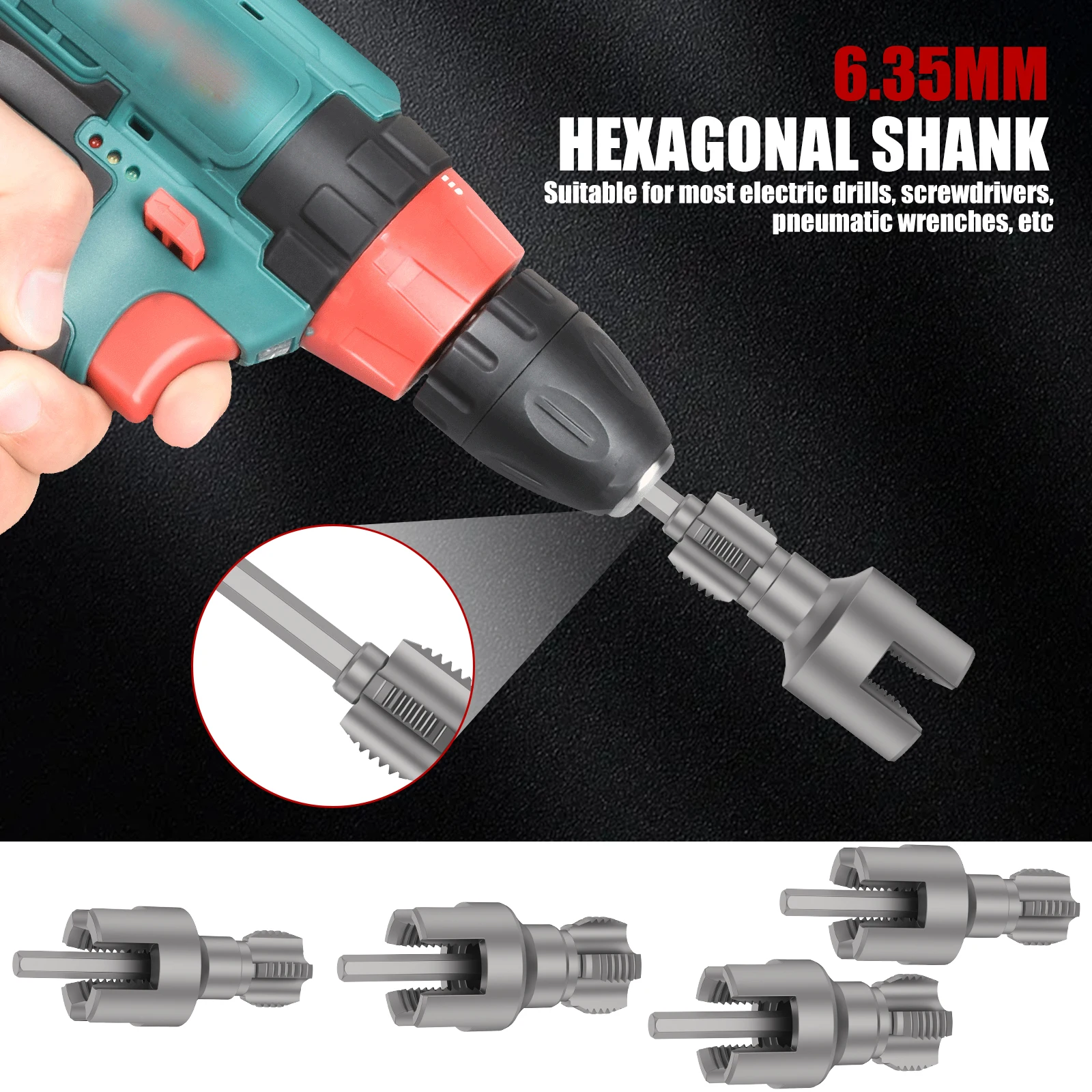 

Встроенный инструмент для нарезки внутренней внешней трубы Портативный многоразовый инструмент для резки труб для электрической дрели и пластиковых труб