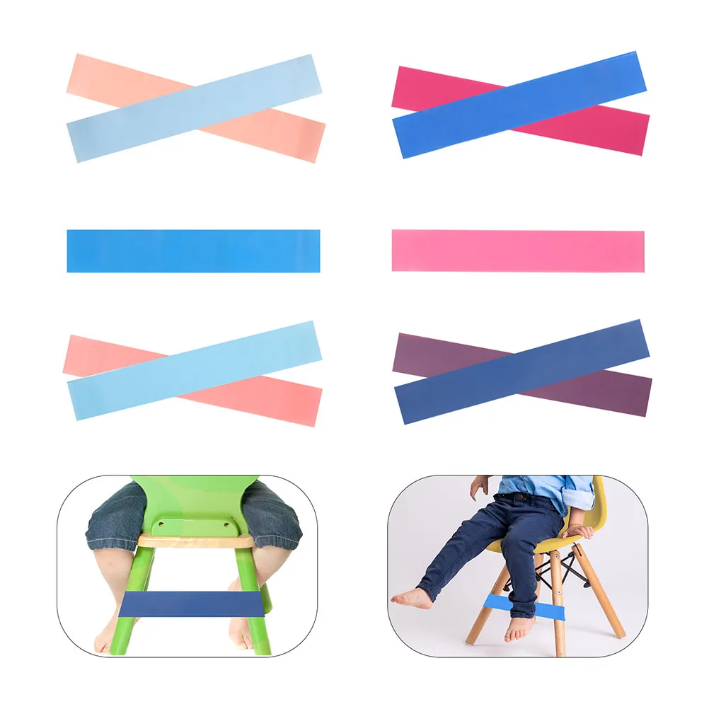 20 Pcs Elastic Band Chair Bands TPE Material Flexible Desk Accessories Colorful Classroom Study Focus Leg Relaxation Reusable