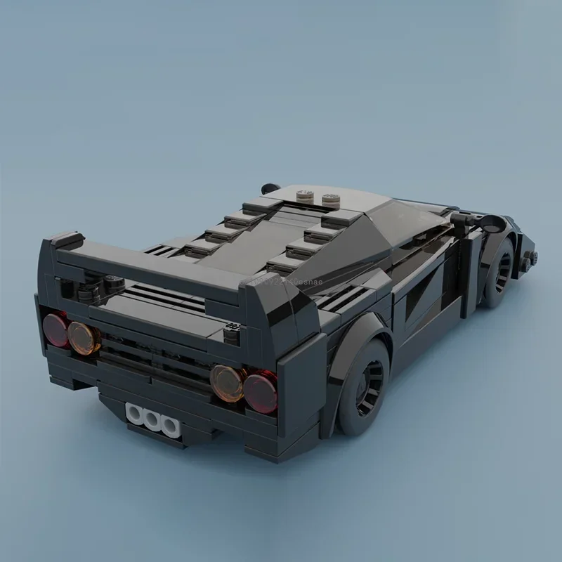 Bloques de Construcción MOC Speed Champion, Auto Urbano Ferrari F40, Superauto, Técnica de Carreras, Garaje Creativo, Juguetes DIY, Regalo para Niños