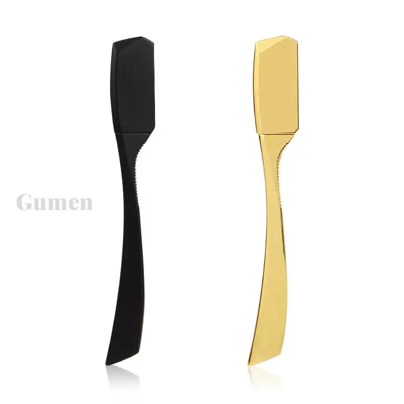 Electroplating Zinc Alloy Men Beard Straight Razor With 74 Blades Shaving Razor Barber Tools