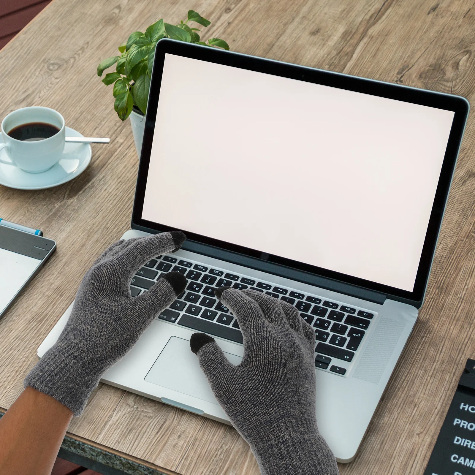 

2Pairs Warm Insulated Gloves Soft Light Flexible Hand Covers Cycling Mountain Camping Abrasion-Resistant Touchscreen Gloves