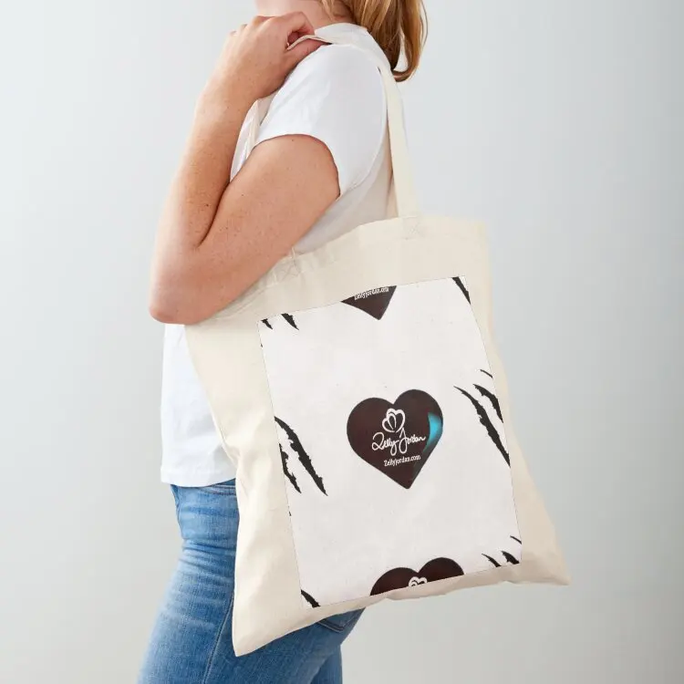 

Black Heart Logo and Scratches Tote Bag tote bags aesthetic canvas bags Canvas bag shopper bag woman