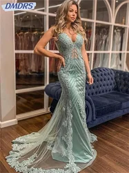 Sexy Sleeveless Evening Dress 2024 Elegant Mermaid Bridal Dress Graceful Appliqué Floor-length Dress Vestidos De Novia