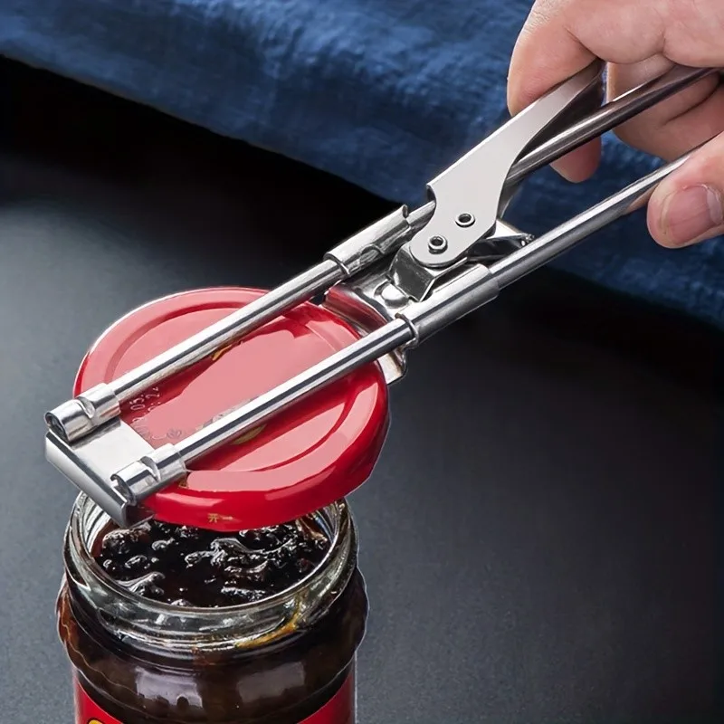 Stainless Steel Adjustable Can Bottle Opener Labor-Saving 19cm Multi-Function Labor-Saving Jar Lid Opener Bottle Kitchen Tools