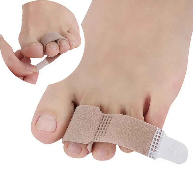 Fabric Toe Finger Straightener Hammer Toe Hallux Valgus Corrector Bandage Toe Separator Splint Wraps Foot Stretcher Care Tool