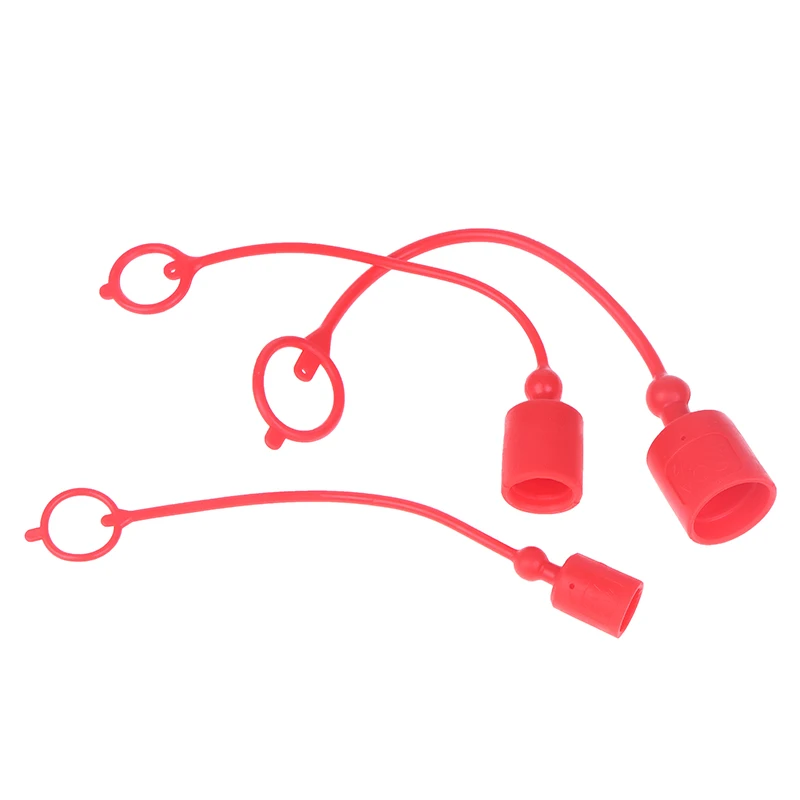 1 par de acoplador rápido hidráulico, tampa contra poeira masculina e tampa de plugue fêmea, conector rápido hidráulico de borracha pe, capa contra poeira masculina