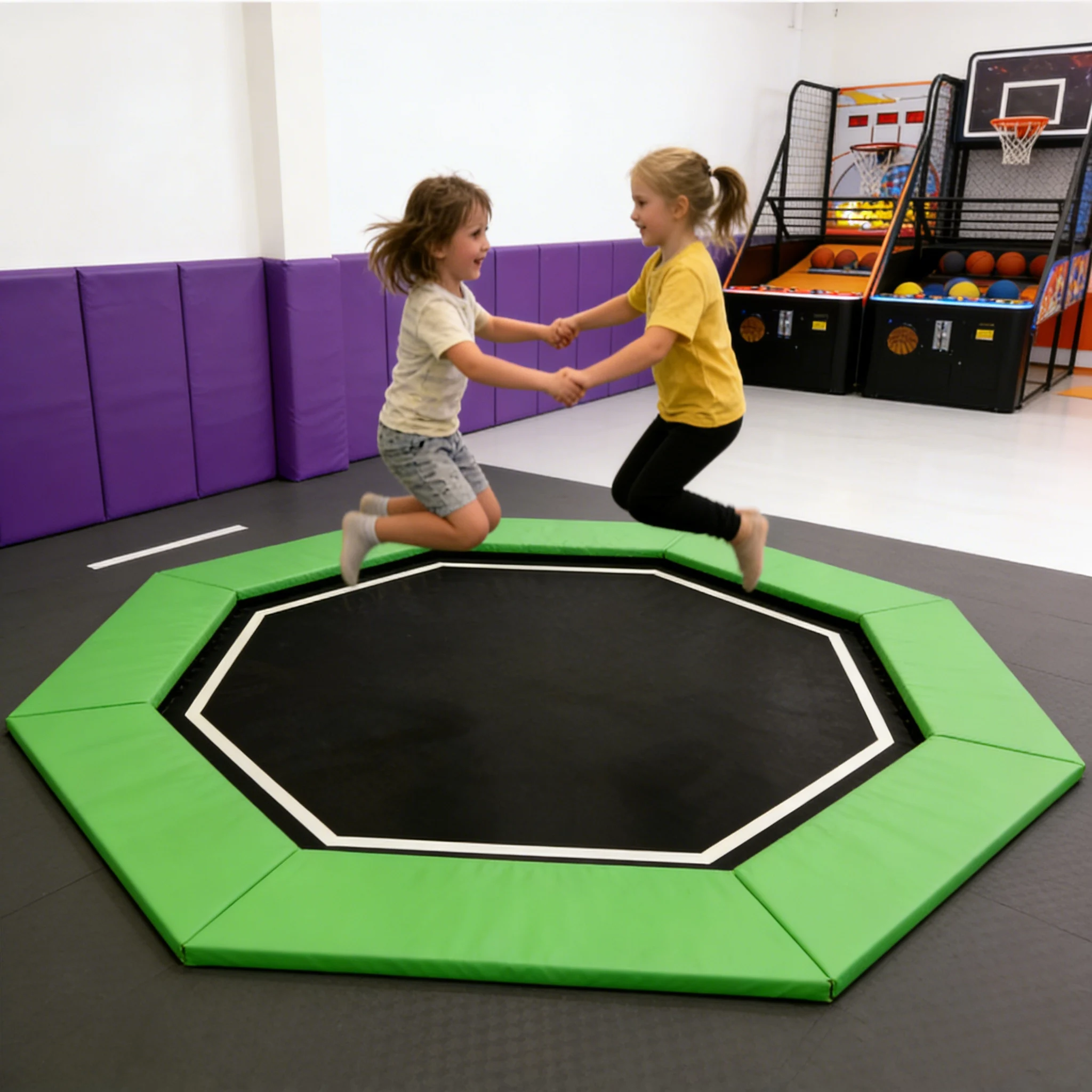 

Durable Commercial Grade Outdoor Trampoline for Parks with Robust Frame and UV Resistant Mat for Public Use
