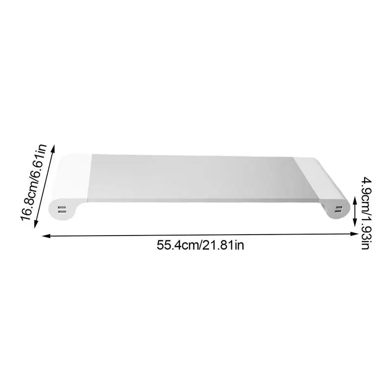 Imagem -06 - Suporte de Carregamento Portas Usb us eu Plug Monitor de Computador Riser Usb Liga de Alumínio