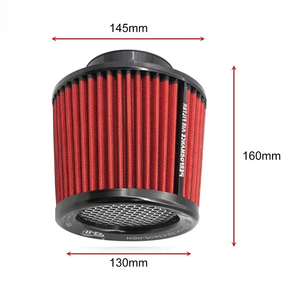 63/76/89/101mm Universal Car Air Filter High Flow Cone Cold Air Intake Filter Auto Modification Accessories Air-Filter Mesh Cone