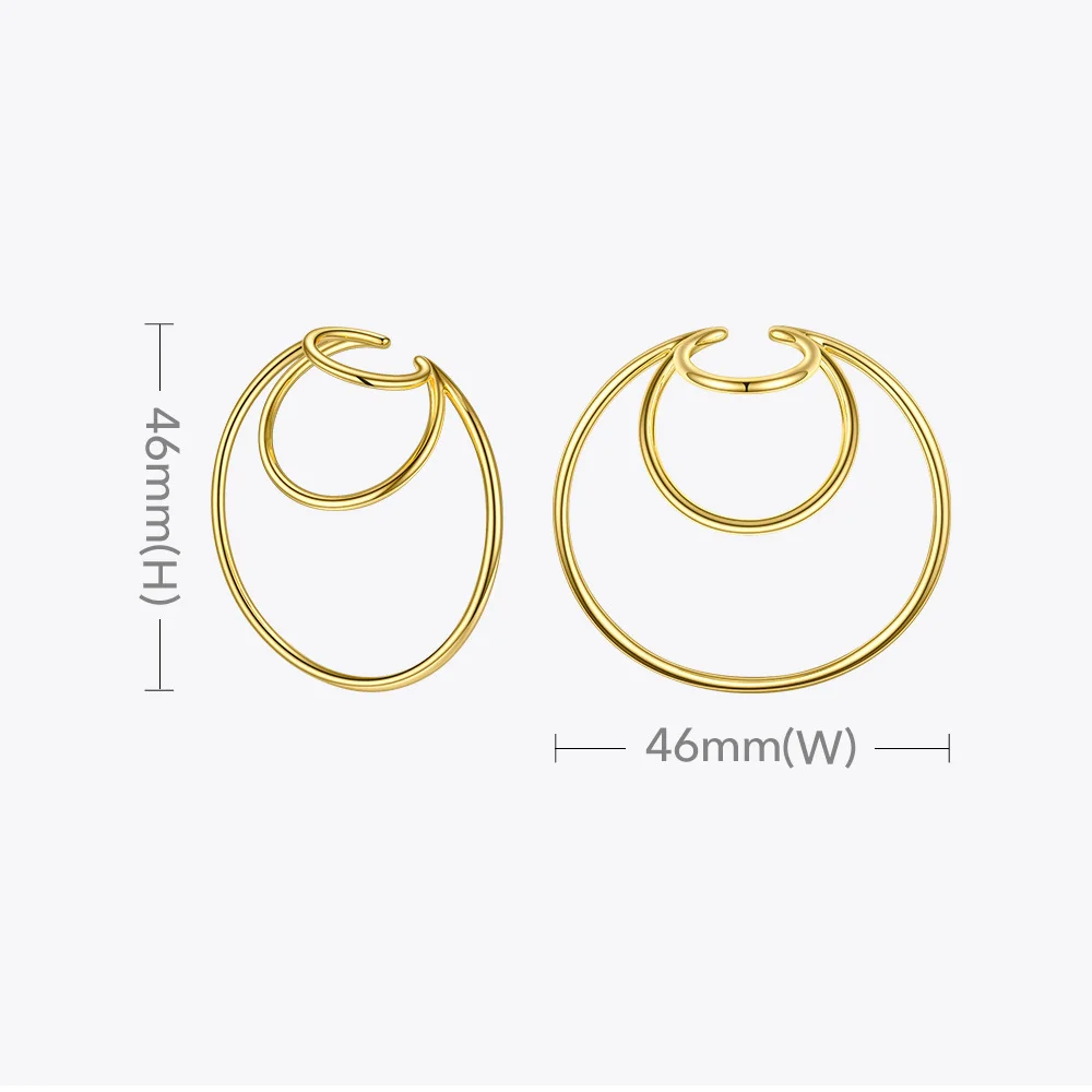 ENFASHION Geometric Ear Cuff Clip On Earrings For Women Gold Color Multi-layer Circle Earings Fashion Jewelry Pendientes E201153