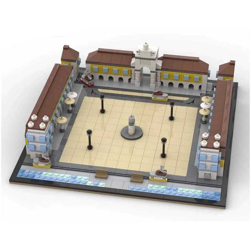 Portugal Praça do Comércio Lisbon commerce square diorama bricks royal palace city landmark blocks architecture europe moc