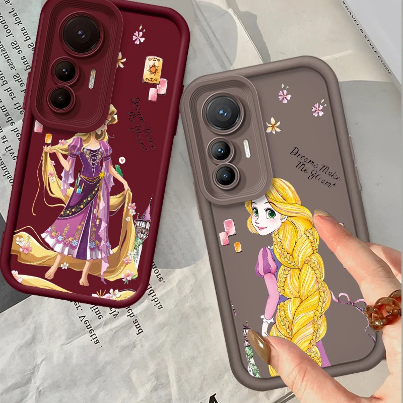 Princess Tangled Rapunzel Eye Ladder For Xiaomi MI 14 12T 11 Lite Poco M3 X5 X4 F5 F4 F3 F2 GT Pro 5G Back Phone Case