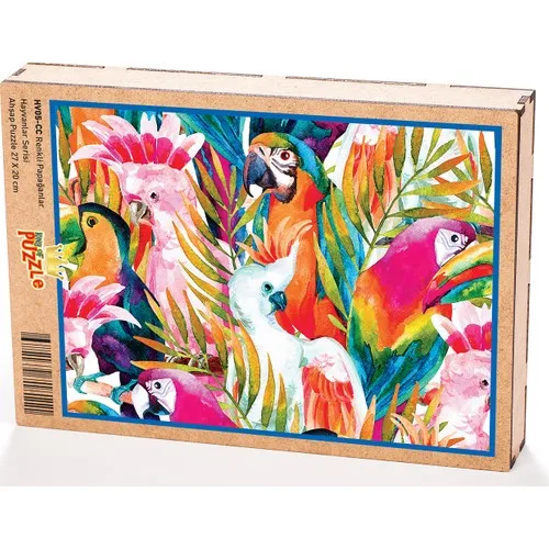 King Of Puzzle Colorful Parrots Wooden Jigsaw Puzzle 204 Pieces (HV05-CC)