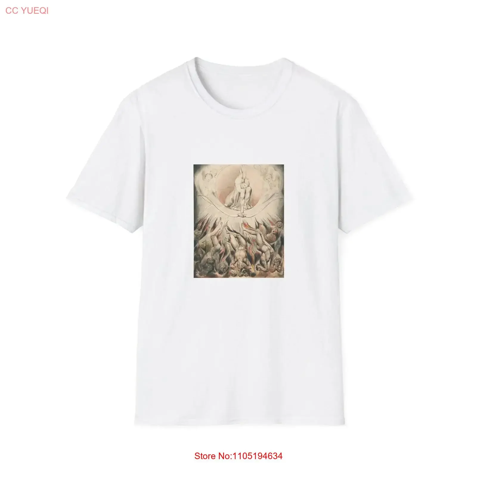 William Blake's Routing of the Fallen Angels T Shirt Softstyle Art Apparel Painting Museum Fashion Inspired Look vintage