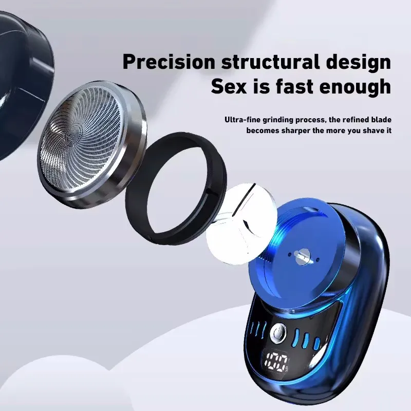 Electric Shaver Portable Razor Man Travel Attire Wet And Dry USB Rechargeable Shaver Charging Mini Shaving Machine for Men