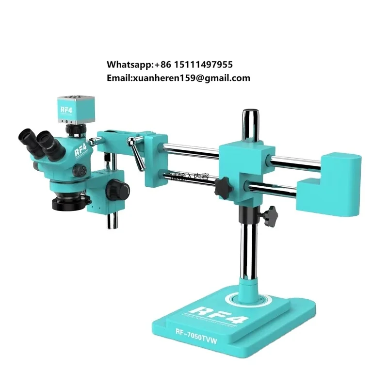 

RF4 RF7050TVW-4KC1+144 Trinocular Microscope With 4KC1 Camera and 144 LED Light for Phone Motherboard Repair PCB Maintenance