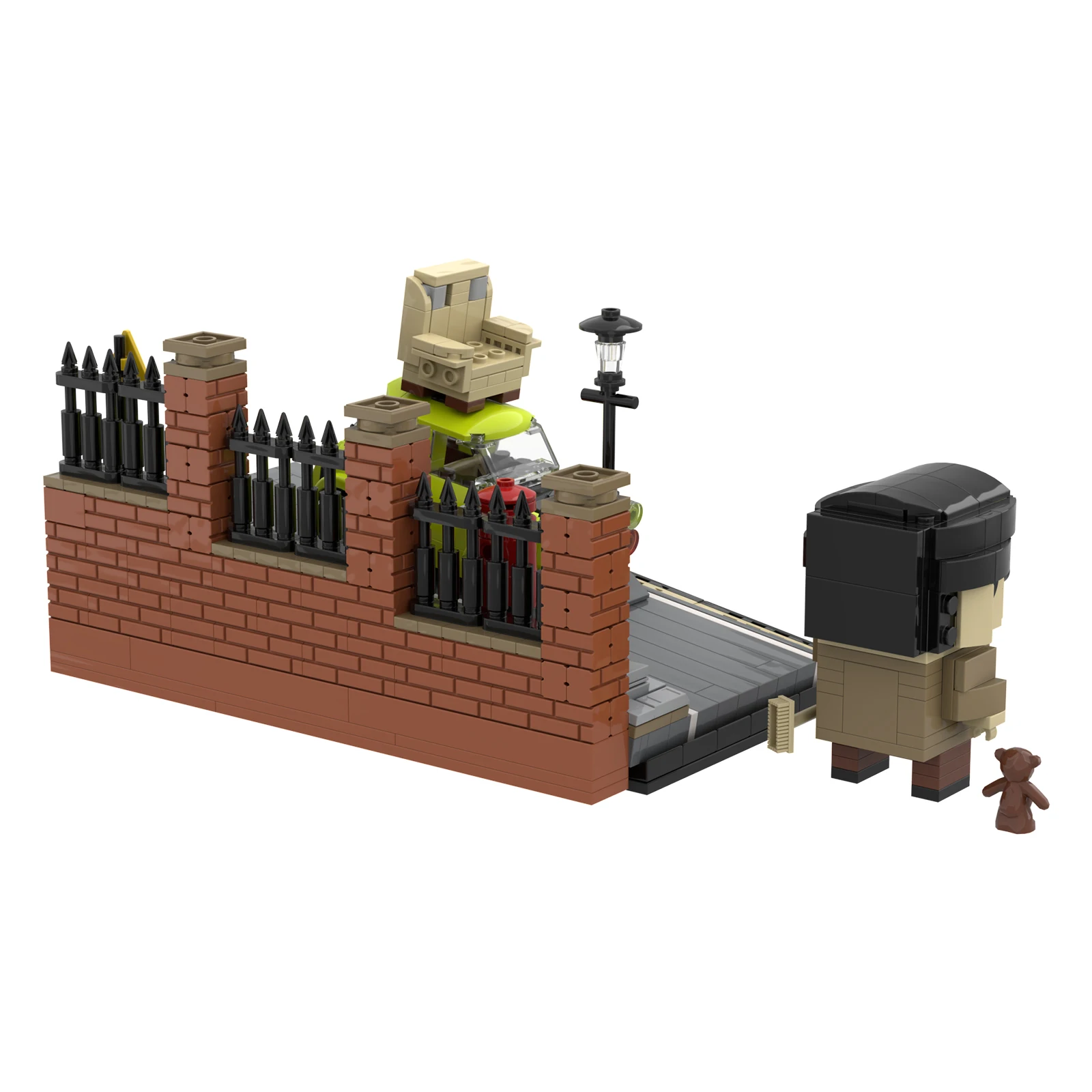 MOC – ensemble de blocs de construction de figurines de comédie, scène de télévision classique, Mini voiture en briques, jouet, cadeau pour adulte