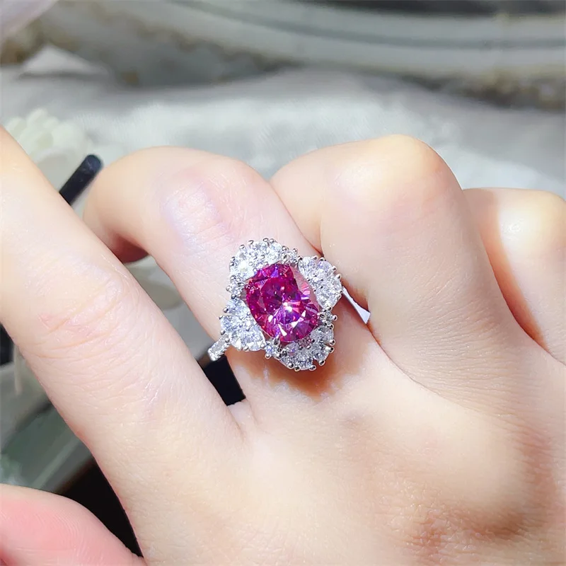 SACE GEMS GRA-zertifizierter 3CT-Moissanit-Ring VVS1 Lab-Diamant-Solitärring für Frauen, Verlobungsversprechen, Ehering-Schmuck