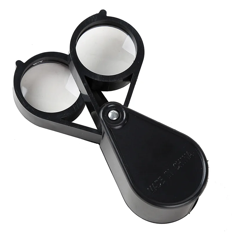 Handheld 30Mm Double-Open High-Definition Folding Optical Lens 10X Magnifying Glass Equipments Triplet Jewelers Eye Glass