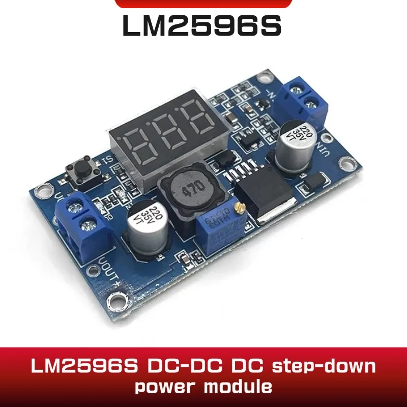 LM2596 DC-DC adjustable step-down module with digital voltage display for LM2596S regulated power supply module