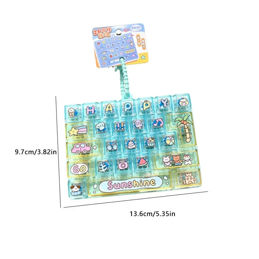 Cartoon Alphabet Keyboard Push Pop Toy Mini Bubble Fidget Sensory Toy Stress Relief Hand Game Keychain Ornament 열쇠고리 view 5