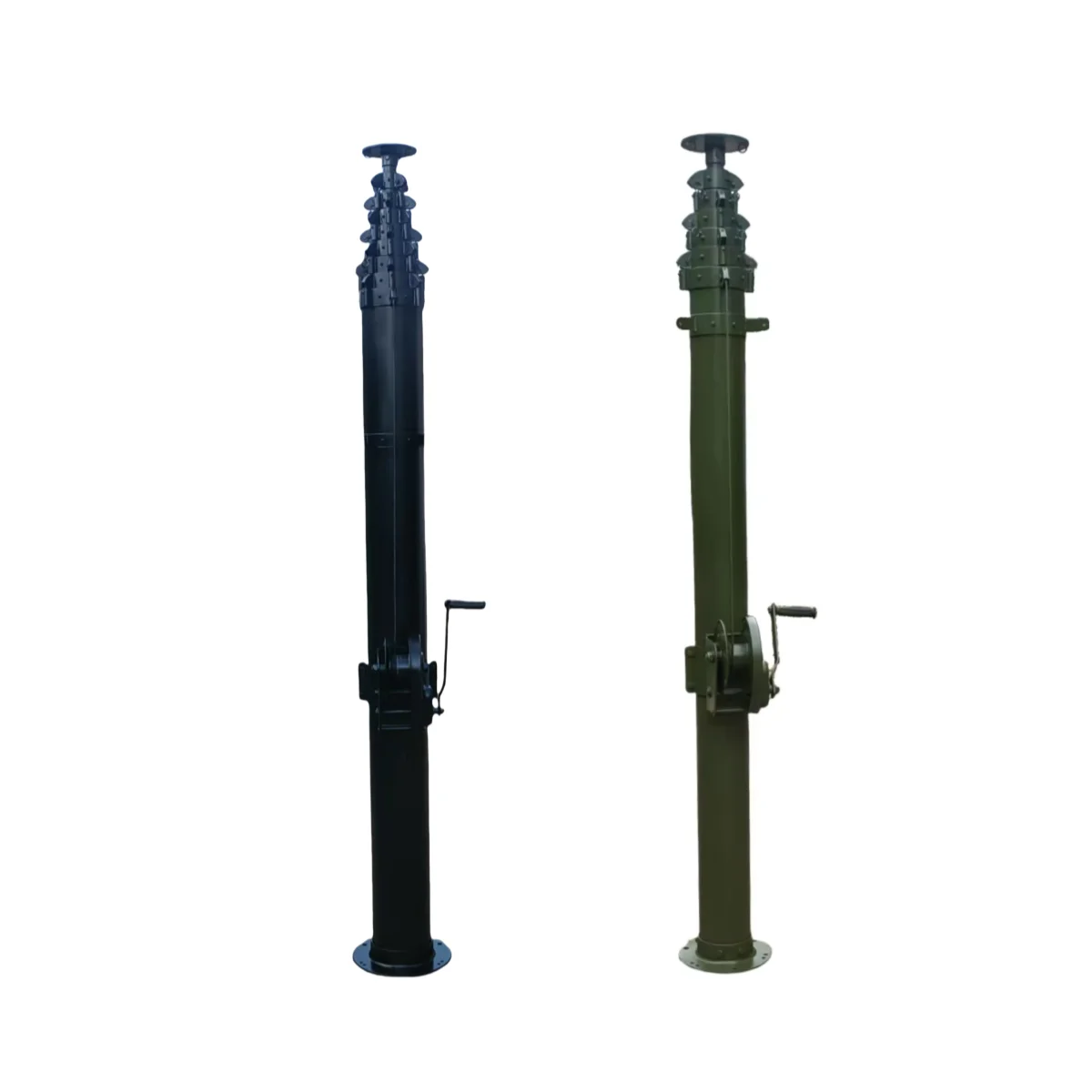 5m 10m 15m 20m 25m Manual Winch Driven Telescopic Mast with Heavy Tripod