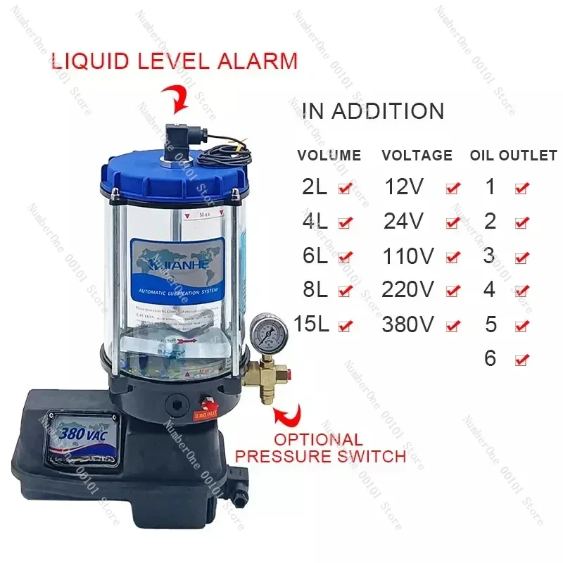 Electric Grease Pump 12V-380V Automatic Auto Grease Pump for Central Lubrication System