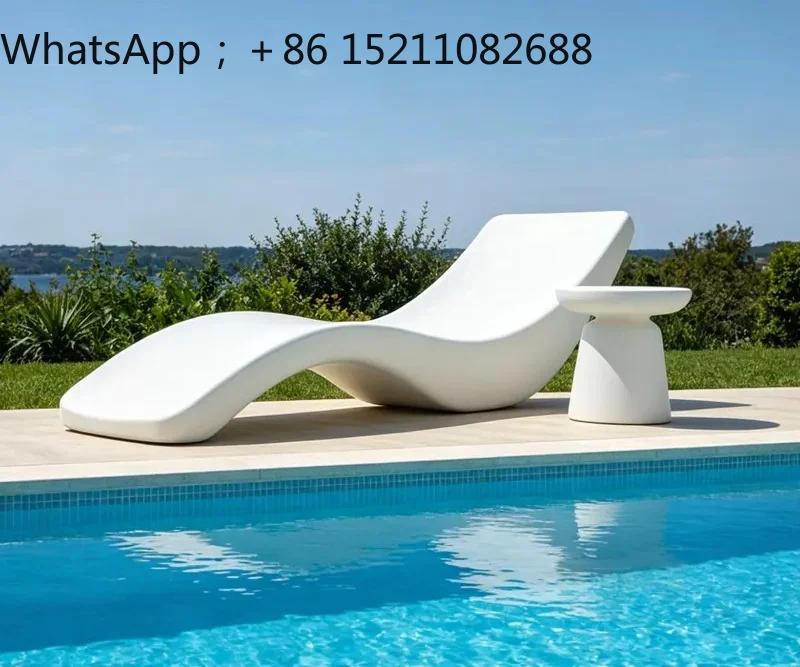 LLY outdoor soaking bed beach resort lounge chair balcony courtyard leisure chair waterproof sunscreen swimming pool furniture