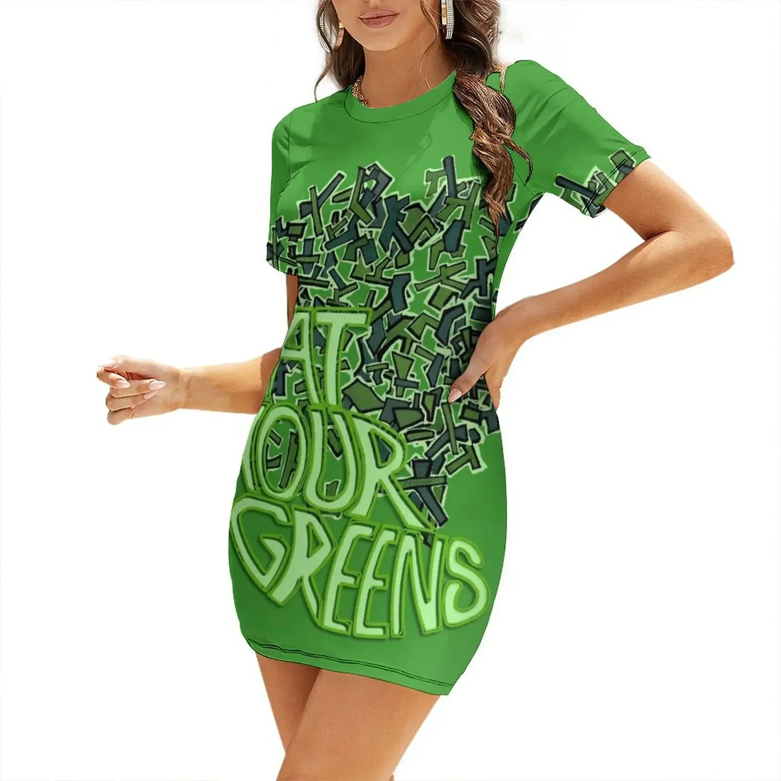 

Deconstructed SALAD Short-Sleeved Dress dresses for special events summer dress woman 2026 trendy